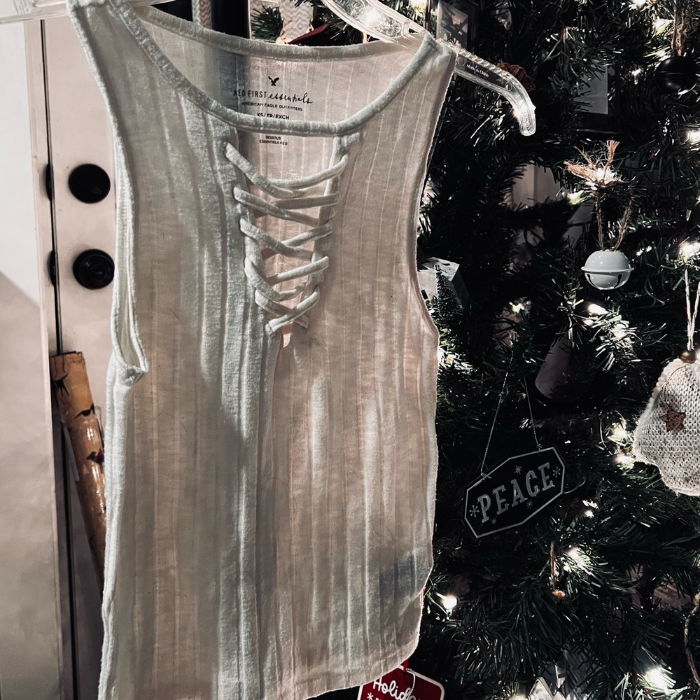 American Eagle Cropped Ribbed Tank - Picture 6 of 8